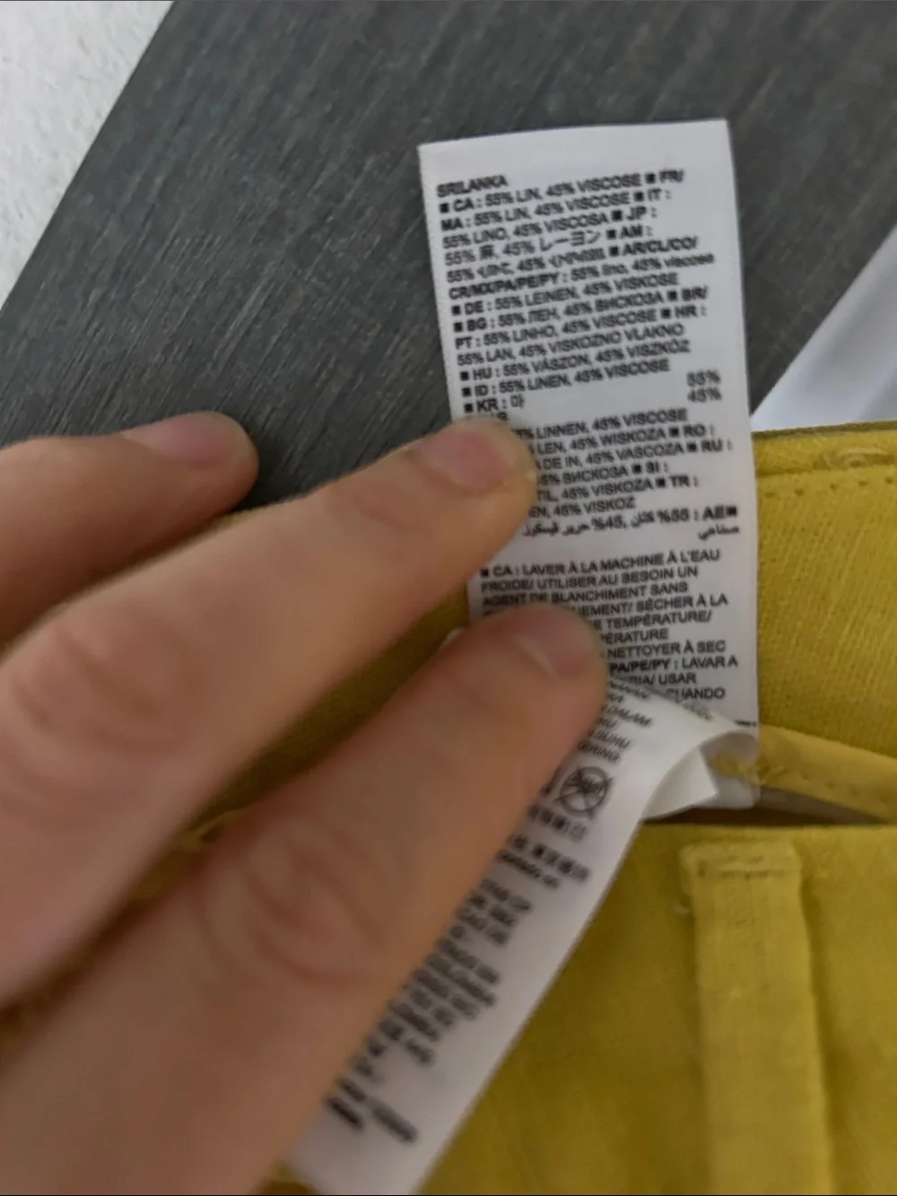 Banana Republic Yellow Linen Blend pants